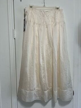 Women's Cream Midi Skirt - Future Collective NWT